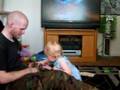 My daughter headbanging... sort of
