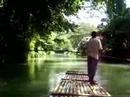 Joey and KIm floating down the river in Jamaica