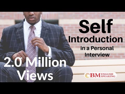 how to give self introduction in an interview