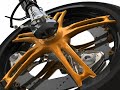 The CWB is a wheel with the brake disc enclosed centrally between the spokes called the Combined Wheel Brake. Get all the latest news at www.motorcyclenews.com By having the disc fixed directly in the longitudinal axis of the bike, the disc is central in the rim of the wheel meaning...