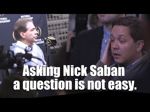 This Is What It's Like To Ask Nick Saban A Question At A Presser