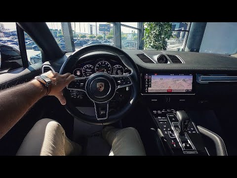 INSIDE of the All-New Porsche Cayenne S ambient light infotainment