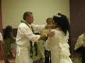 tossing of flowers at auntie jo and lamberts wedding