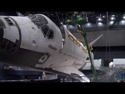 shuttle - http://shuttles.collectSPACE.com — When it was flying in orbit, space shuttle Atlantis' payload bay was opened to deploy probes to the planets, send satellit...