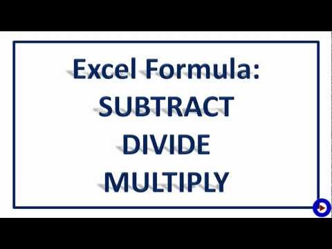 how to perform subtraction in excel