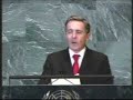 Apartes de la intervencion del Presidente Uribe en la ONU