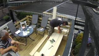 Steigerhout Loungebank time lapse