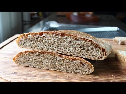 Whole Wheat Ciabatta - No-Knead Whole Wheat