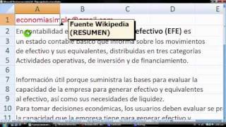 Estado de Flujo de Efectivo (caja) en Excel: Métodos Directo e Indirecto