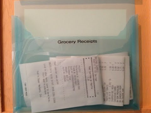 how to organize receipts