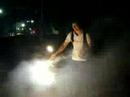 Robert plays with fireworks Robert plays with fireworks