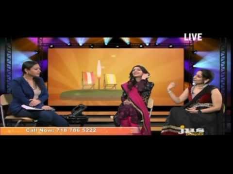 Punjabi Actress DEEP BRAR live on Khidi Dupeher on JUS PUNJABI TV  Part 2