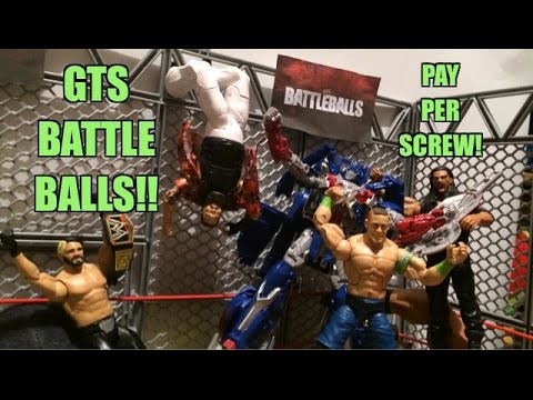GTS WRESTLING: BattleBalls PPV! WWE Battleground Wrestling Figure Matches Animation! Mattel Elites!