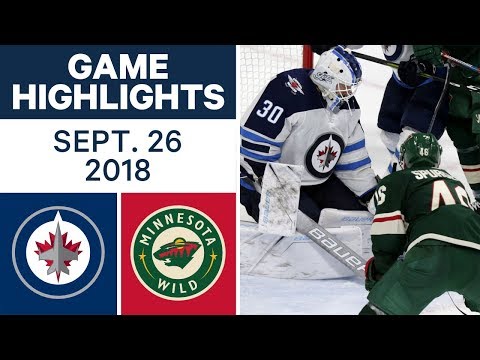 Video: NHL Pre-season Highlights | Jets vs. Wild - Sept. 26, 2018