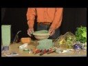 How to Make a Silk Flower Centerpiece : Attaching Base to Silk Flower Centerpiece