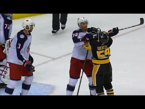 Video: Jenner cross checks Guentzel's throat, Crosby tries to fight Jones