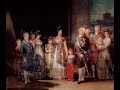 paintings (in order of appearance)

francisco goya (self portrait)
cristo en la cruz (1780)
el invierno (1787)
la muerte del picador (1793)
la familia del carlos iv (1800)
la maja vestida (1803)
las viejas (1808-10)
el tercero de mayo, 1808 (1814)
casa de locos (1815-19)
perro (1819-23)
saturno devorando a sus hijos (1819)
la ultima comunion de san jose de calasanz (1819)
dos viejos comiendo sopa (1819-23)
