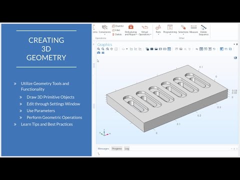 How to Use 3D Geometry Tools in COMSOL Multiphysics®