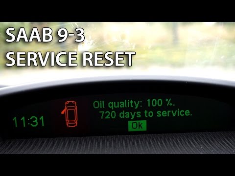 How to reset SRI service reminder indicator in Saab 9-3 II (SRL maintenance spanner)