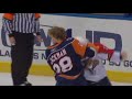 Steve Montador vs Tim Jackman from the Panthers at Islanders game on Jan 3, 2008.via http://www.hockeyfights.com