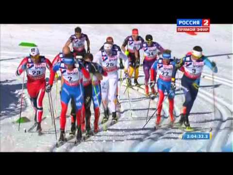 лыжные гонки - Швед Йохан Олсон героически побеждает королевскую гонку в одиночном отрыве.