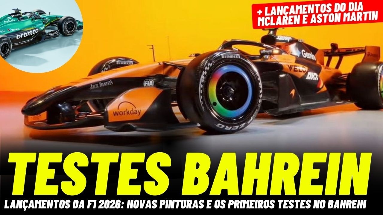 TESTES DA F1 2026 NO BAHREIN + MCLAREN REVELA MCL40 | FORMULA 1 2026