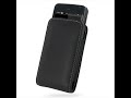PDair Leather Case for Nokia N900 - Vertical Pouch Type Belt clip included (Black)