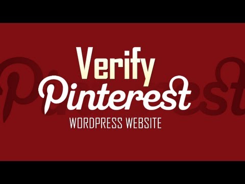 how to verify pinterest on wordpress