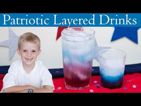 Independence Day Layered Drinks for Kids - for American 4th of July
