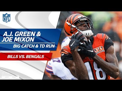 Video: A.J. Green's Sick Catch-'n-Run Sets Up Joe Mixon's Juking TD Run! | Bills vs. Bengals | NFL Wk 5