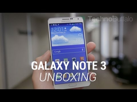 technobuffalo - Galaxy Note 3 Unboxing Samsung's Galaxy Note 3 isn't the biggest phone we've seen this year—that award goes to Sony's Xperia Z Ultra—but it's arguably the mo...