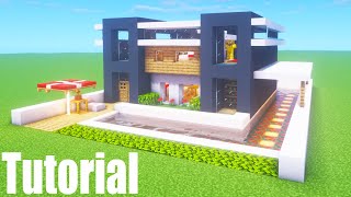 Minecraft Tutorial: How To Make A Modern House With Interior "2020 Tutorial"