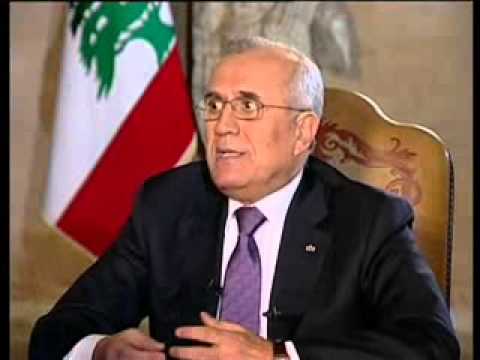 الرئيس سليمان ضيف حلقة انترفيوز على شاشة المستقبل