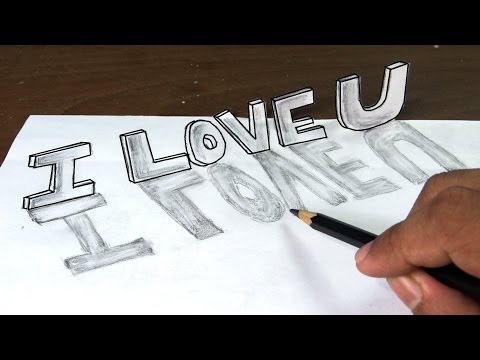 how to draw i love u
