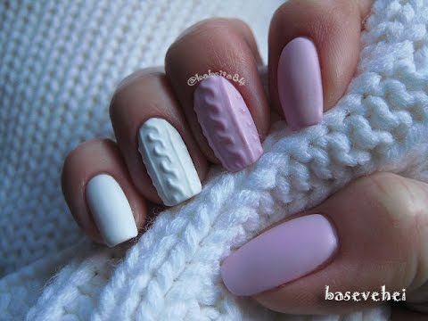 Как сделать вязанный дизайн ногтей Как сделать вязанный дизайн ногтей