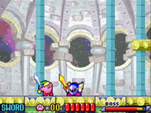 Kirby vs. Meta Knight scene