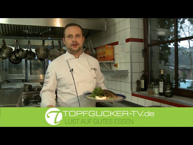 Forelle auf lauwarmen Bamberger Kartoffelsalat mit Meerrettich u. Wildkräutern