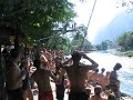 Vang Vieng (Laos) tubing - first bar nice landing