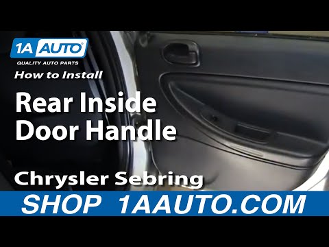 How To Install Replace Rear Inside Door Handle 2001-06 Chrysler Sebring