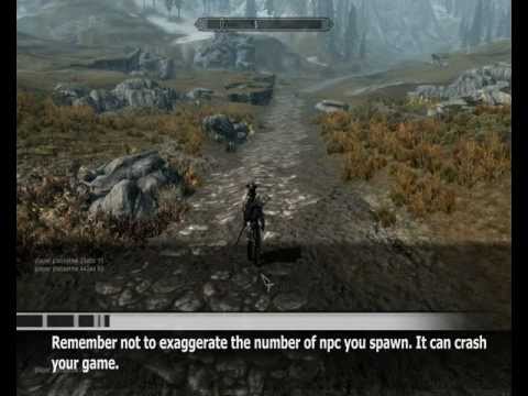 how to spawn npc in skyrim