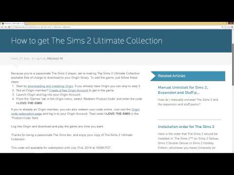 The Sims - EA may be evil and Sims 4 might suck, but free is still free. http://help.ea.com/en/article/how-to-get-the-sims-2-ultimate-collection/ You need to grab it before July 31st, 2014. Want to see...