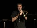 Austin B. playing the trombone Austin B. playing the trombone