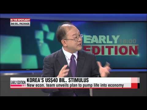 Stimulus - Let's get some expert analysis on the Korean government's latest stimulus package... Joining us live in the studio is Dr. Yang Junsok, professor of economics at the Catholic University of...