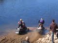 Watercross , riding on water with snowmobile