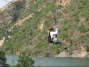 Me on a zipline at the simitai great wall
