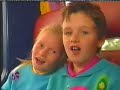 i do not allow swearing (of any kind!!) or any other explicit language in public comments.
these are children's videos and are open to children. if you can not accept that, do not post anything!
i can dump my account here, dis-able comments altogether, or what ever else i decide. please let the majority of viewers here have a little pleasure that obviously some of you can not understand.

hello, here is the first song from kvk-11 in 1990 as performed by nadine leemeijer, marike damstra, elvira & reinata miceli, camiel meijer, iason chronis & maarten-paul eurelings, maarten veerman, wybrig boerigter, wendy schreurs, eva mintjes, chantal harskamp & dani�l samkalden, marinda kersbergen, inge van lievenoogen & matthijs hamster, evelien de weger, jannes drop, and herman van veen

i just received the english translation for it earlier today.
i hope that you enjoy it as much as i do.
if you would like a complete text file copy of this translation (or any of the others that i have collected), or you would like to help me translate other kvk songs, please contact me, dan

here is a simple english only copy of t his song:

'underway'

we've been traveling since yesterday
not to helsinki or paris
but to the place of our dreams

because there they won't ignore you
pocket money flows there from the tap
there are still clean trees (without poison against insects etc.)

there you do all the nice things you've always wanted to do
from her very first boyfriend she gets her very first kiss

{chorus}
*how do you come there by train?*
the train to there goes first to nulde, then to een
*you go left at the 