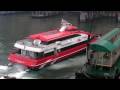 FLYING CAT 40M (TurboJet ) leaves the berth