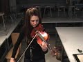 the lady plays her version meditation from thais by jules massenet. it's not perfect, but not bad for a first take.