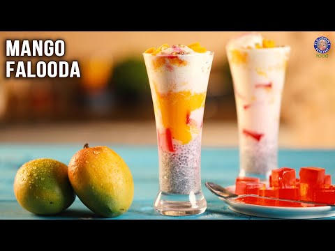 Mango Falooda Recipe | How To Make Falooda At Home | Summer Desserts | Mango Recipes | Ruchi