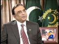 President Zardari Exclusive Interview with Geo News